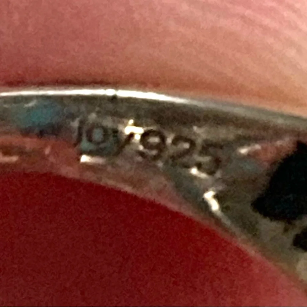 925 Sleeping Beauty Turquoise & Coral Ring Chief w/ Headdress Sterling Silver - Picture 7 of 10